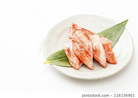 白色背景上的蟹棒 白色背景上的蟹棒 116156901