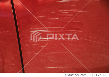 crashed color on car surface from accident in using of daily life crashed color on car surface from accident in using of daily life 116157102