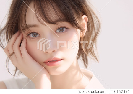 Whitening women/skin care “AI generated image” 116157355