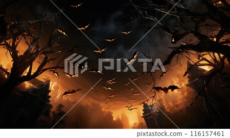 bats on spooky background, halloween concept bats on spooky background, halloween concept 116157461