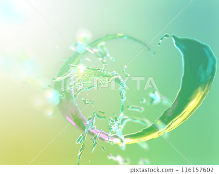 3D render illustration of abstract splashing water droplets 3D render illustration of abstract splashing water droplets 116157602