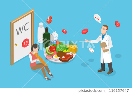 3D Isometric Flat Vector Illustration of Bulimia, Psychological Issues and Treatment 3D Isometric Flat Vector Illustration of Bulimia, Psychological Issues and Treatment 116157647