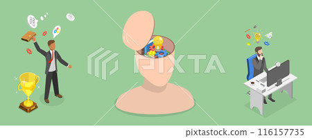 3D Isometric Flat Vector Illustration of Idea Generation, Problem Solving 116157735
