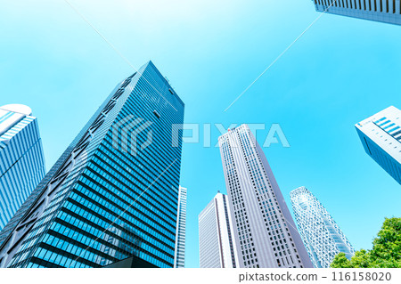 Shinjuku Subcenter Early summer blue sky and skyscraper cityscape 2024.06 b-3 Light color Shinjuku Subcenter Early summer blue sky and skyscraper cityscape 2024.06 b-3 Light color 116158020