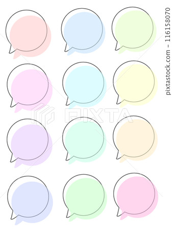 Colorful speech bubble 116158070