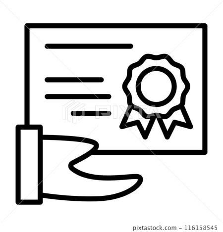 Receive certificate icon 116158545