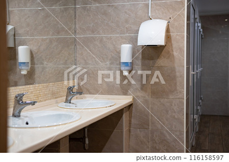 Interior of a modern toilet 116158597