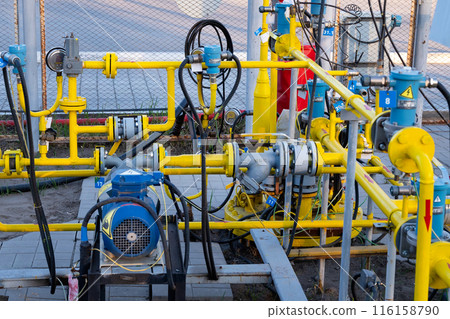 Pressure gauge in oil and gas production process for monitor condition, The gauge for measure in industry job, Industry background and close up gauge , gauge for measure pressure in the process. Pressure gauge in oil and gas production process for monitor condition, The gauge for measure in industry job, Industry background and close up gauge , gauge for measure pressure in the process. 116158790