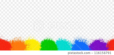 Hand drawn powder explosion seamless border Hand drawn powder explosion seamless border 116158791
