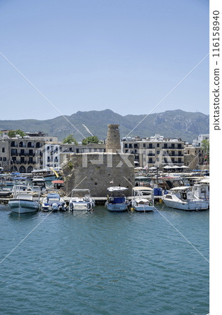 Girne, Kyrenia, Northern Cyprus- June1,2024 Kyrenia Girne Old Harbour,Girne is a city on the northern coast of Cyprus, noted for its historic harbour 116158940
