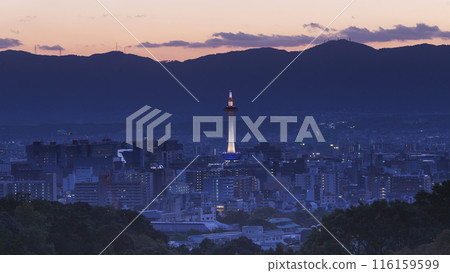 Kyoto tower landmark scenery of Kyoto City View From Kiyomizudera Temple , Japan 116159599