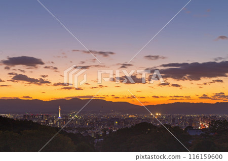 Kyoto tower landmark scenery of Kyoto City View From Kiyomizudera Temple , Japan Kyoto tower landmark scenery of Kyoto City View From Kiyomizudera Temple , Japan 116159600