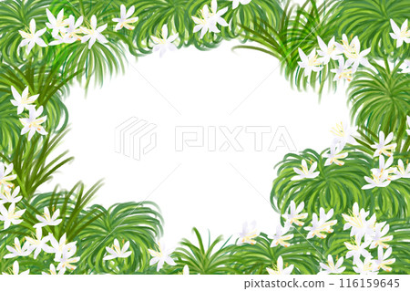 Crane and orchid flower card 4 116159645