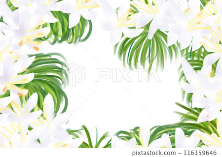 Crane and orchid flower card 5 116159646