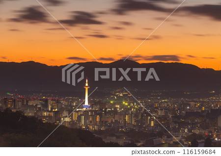 Kyoto tower landmark scenery of Kyoto City View From Kiyomizudera Temple , Japan Kyoto tower landmark scenery of Kyoto City View From Kiyomizudera Temple , Japan 116159684