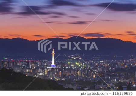 Kyoto tower landmark scenery of Kyoto City View From Kiyomizudera Temple , Japan 116159685