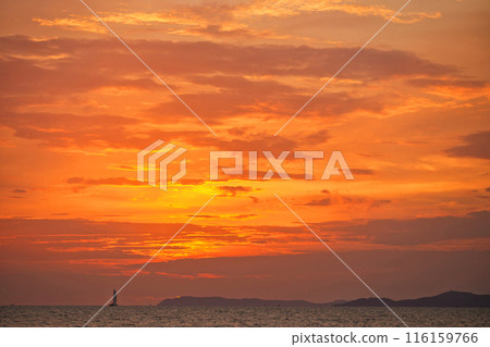 Beautiful sky and sunset moment in nature Beautiful sky and sunset moment in nature 116159766