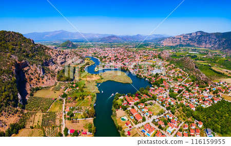 Dalyan aerial panoramic view in Mugla Province, Turkey 116159955