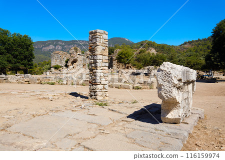 Kaunos ancient city near Dalyan town in Turkey 116159974