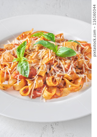 Pasta with tomato sauce 116160344