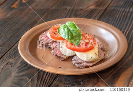 Caprese beef steak Caprese beef steak 116160359