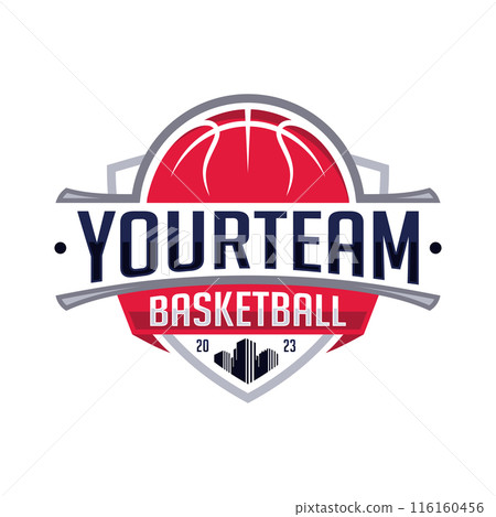 Modern professional Basketball City Club emblem vector mascot logo design 116160456