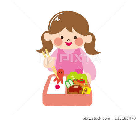 女孩打包午餐盒，不排隊 116160470