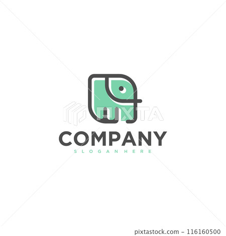 simple vector illustration of the elephant simple vector illustration of the elephant 116160500
