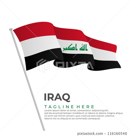 Template vector Iraq flag modern design 116160548