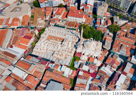Hisar Mosque aerial panoramic view in Izmir city in Turkey Hisar Mosque aerial panoramic view in Izmir city in Turkey 116160564