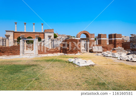 St. John Basilica at Ephesus ancient city in Selcuk in Turkey 116160581