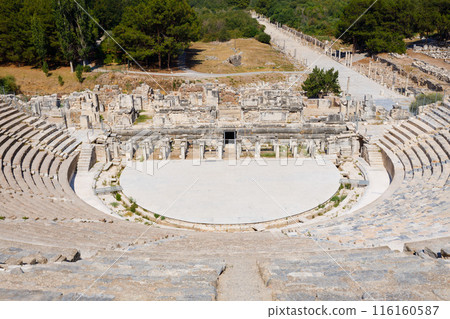 Ephesus Ancient Greek Theatre is located in Izmir Province in Turkey 116160587