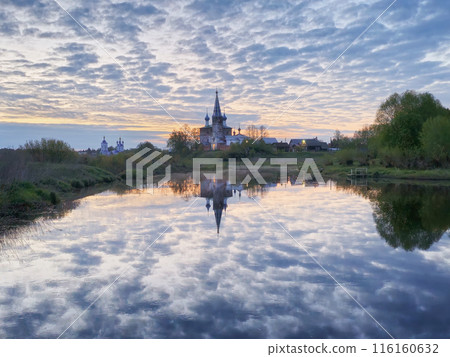 View of the Dunilovo village. Annunciation Monastery, Ivanovo region, 116160632