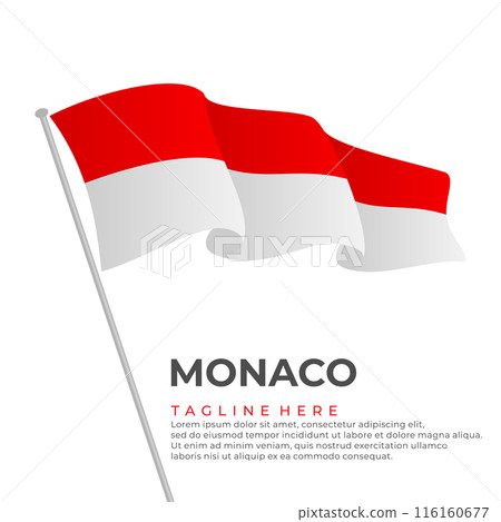 Template vector Monaco flag modern design Template vector Monaco flag modern design 116160677