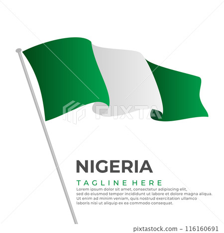 Template vector Nigeria flag modern design 116160691