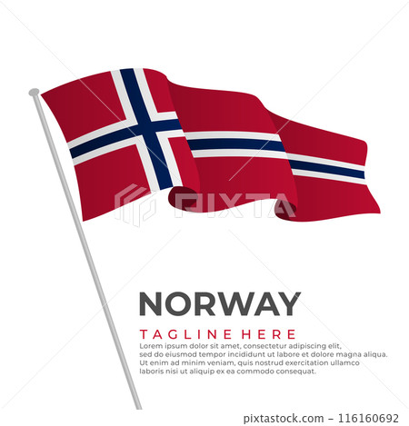 Template vector Norway flag modern design 116160692