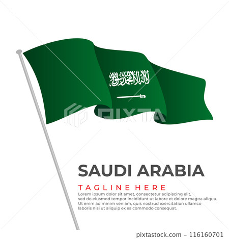 Template vector Saudi Arabia flag modern design 116160701