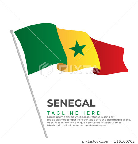 Template vector Senegal flag modern design 116160702