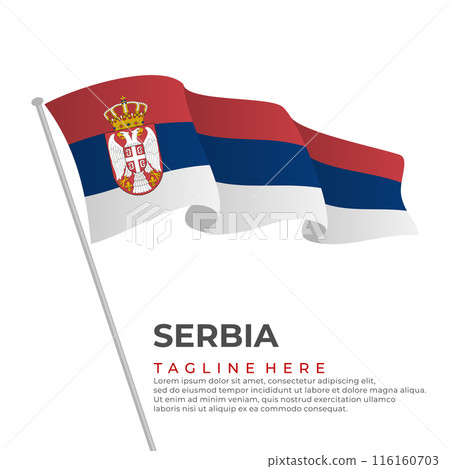 Template vector Serbia flag modern design 116160703