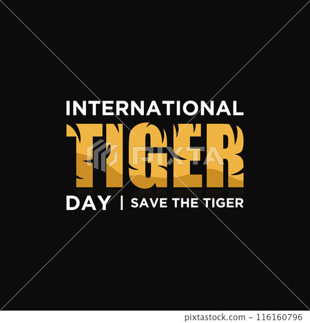 Vector letter of International Tiger day Vector letter of International Tiger day 116160796