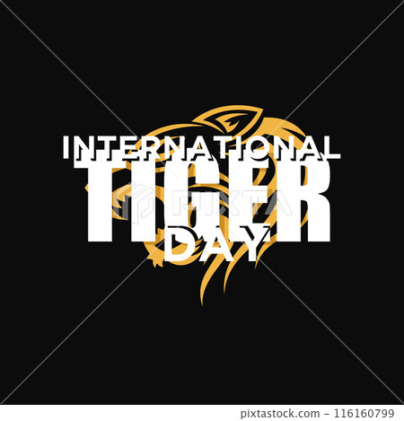 Vector letter of International Tiger Day with Abstract head Tiger Vector letter of International Tiger Day with Abstract head Tiger 116160799