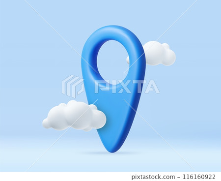 3d Mark location. Locate pin gps map. 116160922