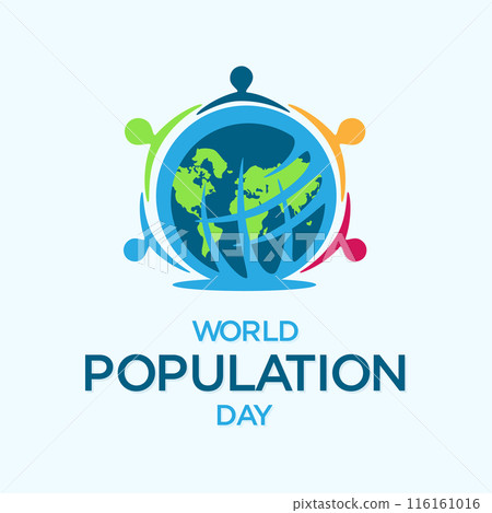 Banner or poster of world population day vector design 116161016