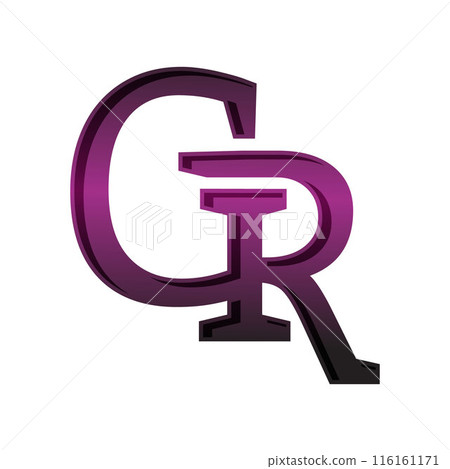CR or GR letter logo template vector design CR or GR letter logo template vector design 116161171
