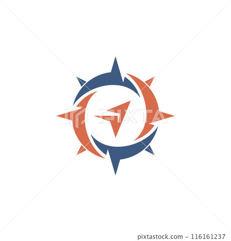 Modern compass logo icon design 116161237