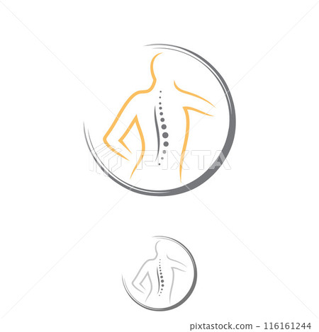 Simple human spinal health care medical template Simple human spinal health care medical template 116161244