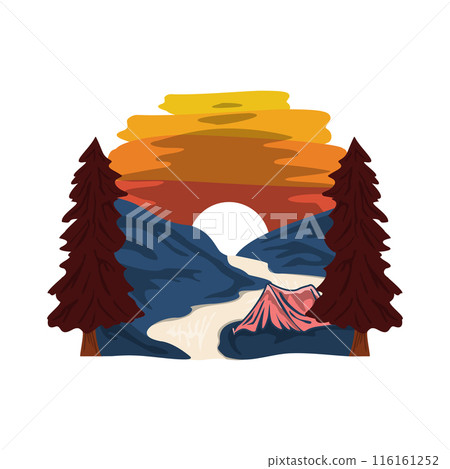 Outdoor Camp logo template before the night come Outdoor Camp logo template before the night come 116161252
