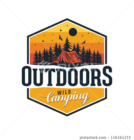 Outdoors Wild Camping logo emblem Outdoors Wild Camping logo emblem 116161253