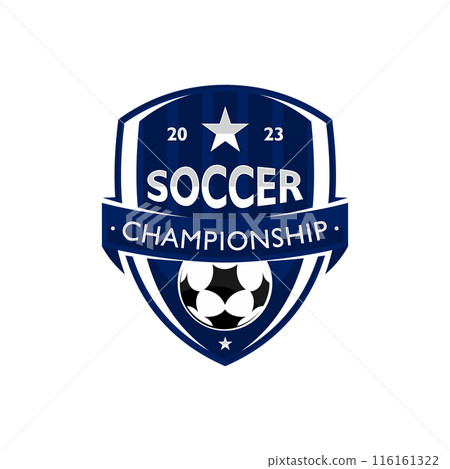 Soccer Championship badge logo design template 116161322