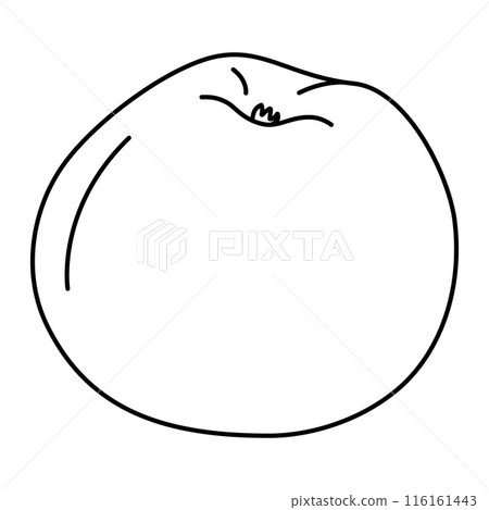 Upside down apple doodle style coloring book. Hand drawn fruit coloring book. Upside down apple doodle style coloring book. Hand drawn fruit coloring book. 116161443